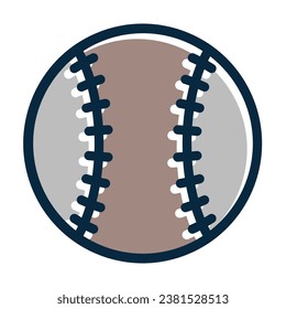 Baseball Vector Thick Line Filled Dark Colors Icons For Personal And Commercial Use.
