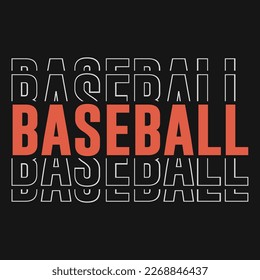 Baseball Vector Typography T-shirt Design