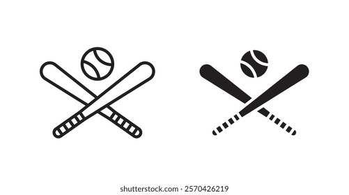 Baseball vector web icons set