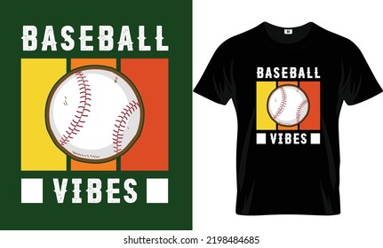 Baseball vibes t shirt design