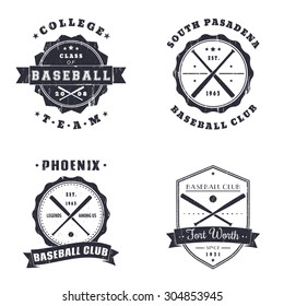 Baseball vintage grunge emblems, logo, t-shirt design, vector illustration, eps10, easy to edit