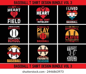 Baseball Vintage T Shirt Design Bundle 3,retro baseball t-shirt design Bundle,sports vector t shirt, tournaments,Baseball Quote,Baseball typography T Shirt Design Bundle