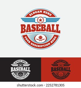 Baseball Vintage Template Logo Format Vector Eps