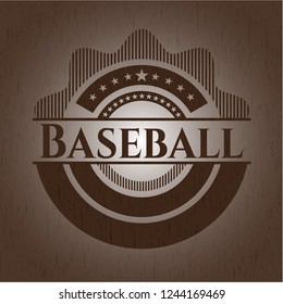 Baseball vintage wood emblem