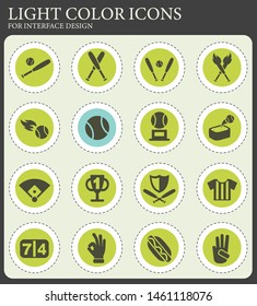 baseball web icons for user interface design