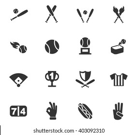 baseball web icons for user interface design