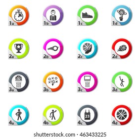 Baseball web icons for user interface design