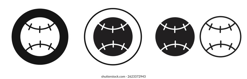 Baseball web vector icons set
