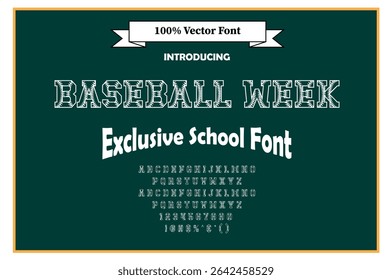 BASEBALL WEEK | Back to School Fonts | Dotted, Cursive, Handwriting, Tracing and Educational Classroom Fonts for Kids and Teachers