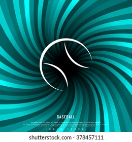 Baseball Whirl Freehand Sketch Sparse Graphic Design Vector Illustration EPS10