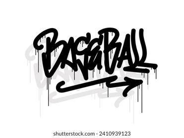 BASEBALL word graffiti tag style
