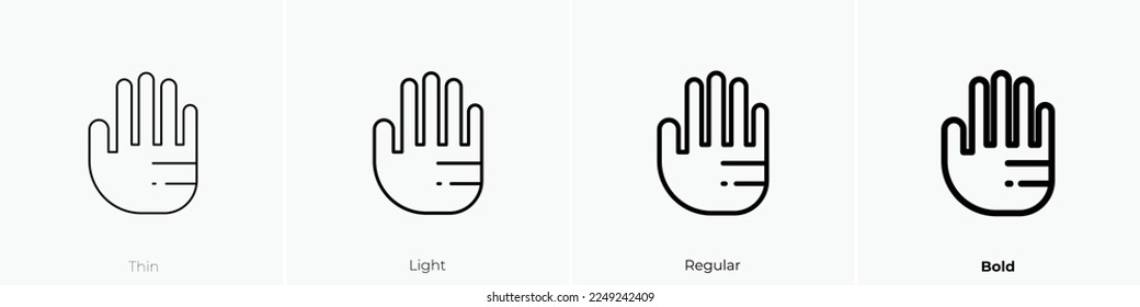 baseball-glove icon. Thin, Light Regular And Bold style design isolated on white background