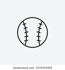 Baseballline vector icon. EPS 10