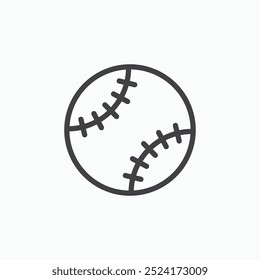 Baseballlinesimple icon in line style.