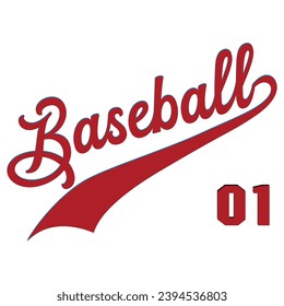 Baseballll 01 text effect vector. Editable college t-shirt design printable text effect vector