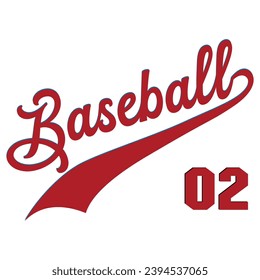 Baseballll 02 text effect vector. Editable college t-shirt design printable text effect vector