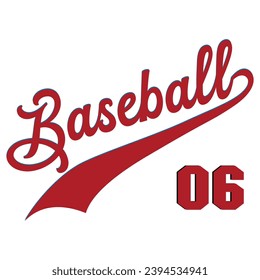 Baseballll 06 text effect vector. Editable college t-shirt design printable text effect vector