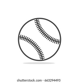 Baseballs icon vector , outline baseballs icon vector.