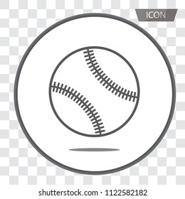 Baseballs icon vector , outline baseballs icon vector on transparent background.