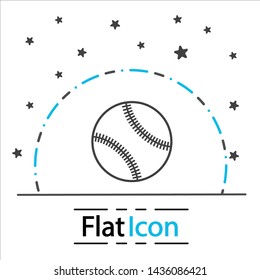 Baseballs icon vector , outline baseballs icon vector on background.