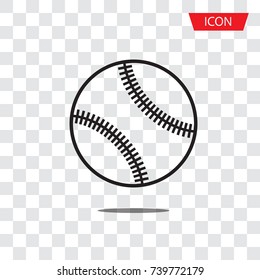 Baseballs icon vector , outline baseballs icon vector on transparent background.