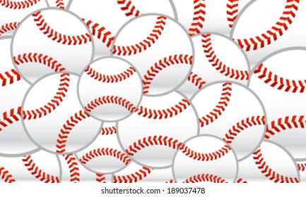 Baseballs vector background