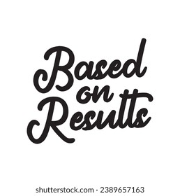 based on results text on white background.