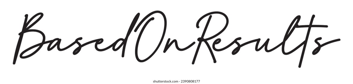 based on results text on white background.