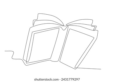 Based on various considerations. World book day one-line drawing