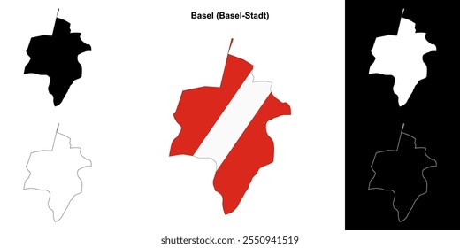 Conjunto de mapas em branco da Basileia