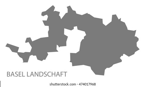 Basel Landschaft Switzerland Map grey