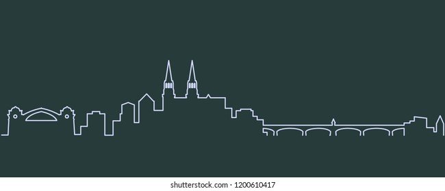 Basel Single Line Skyline
