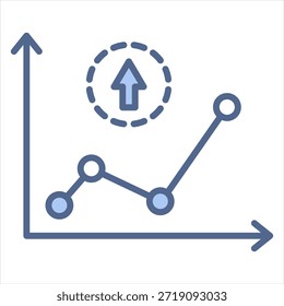 Baseline Blue Icon Vector Illustration
