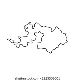 Basel-Landschaft map, Cantons of Switzerland. Vector illustration.