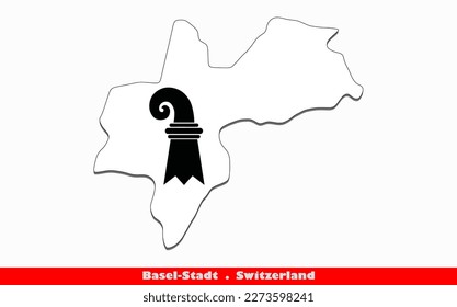 Basel-Stadt Canton in Switzerland Flag