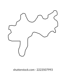 Basel-Stadt map, Cantons of Switzerland. Vector illustration.