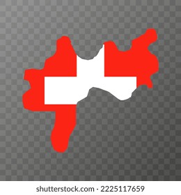 Basel-Stadt map, Cantons of Switzerland. Vector illustration.