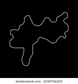 Basel-Stadt map, Cantons of Switzerland. Vector illustration.