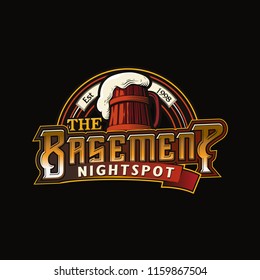 basement Bar Beer cafe Logo