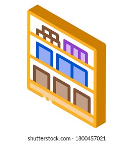 basement cellar icon vector. isometric basement cellar sign. color isolated symbol illustration