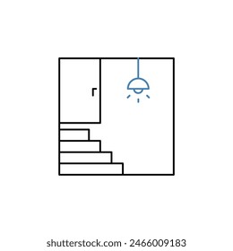 basement concept line icon. Simple element illustration. basement concept outline symbol design.