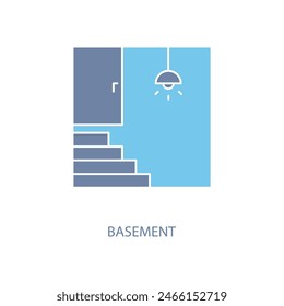 basement concept line icon. Simple element illustration. basement concept outline symbol design.