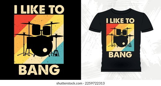 Basement Funny Musician Drummer Retro Vintage T-shirt Design