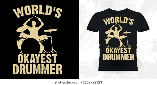 Basement Funny Musician Drummer Retro Vintage T-shirt Design