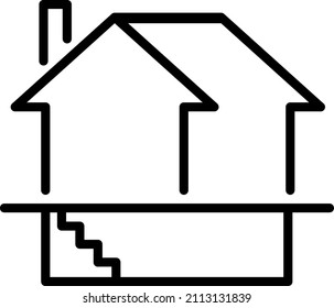 Basement Icon , Vector Illustration