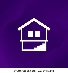 icono vectorial de sótano con una casa
