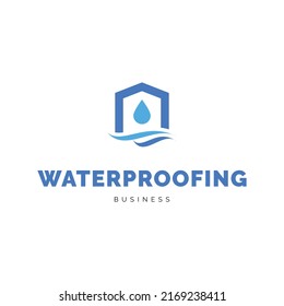 Basement waterproofing icon logo design inspiration