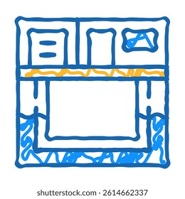 basement waterproofing system doodle icon sketch vector. basement waterproofing system sign. isolated symbol illustration