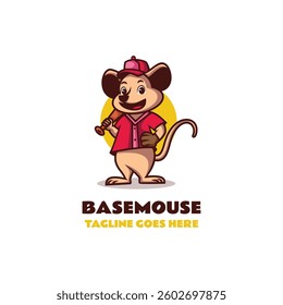 Basemouse Mascot Cartoon Logo Template