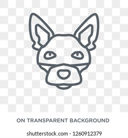 Basenji dog icon. Trendy flat vector Basenji dog icon on transparent background from dogs collection. High quality filled Basenji dog symbol use for web and mobile